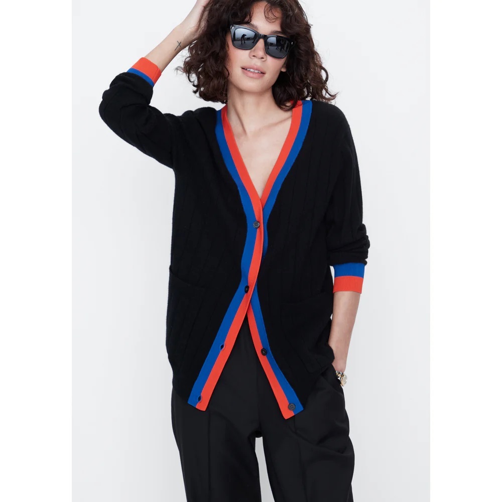 Kule The Sinclair Cashmere Button Cardigan in Black New with tags